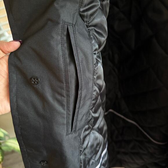 Towne by London Fog Black Trench Coat Jacket Quilted Lining Mens XL Mid Length - Picture 5 of 9